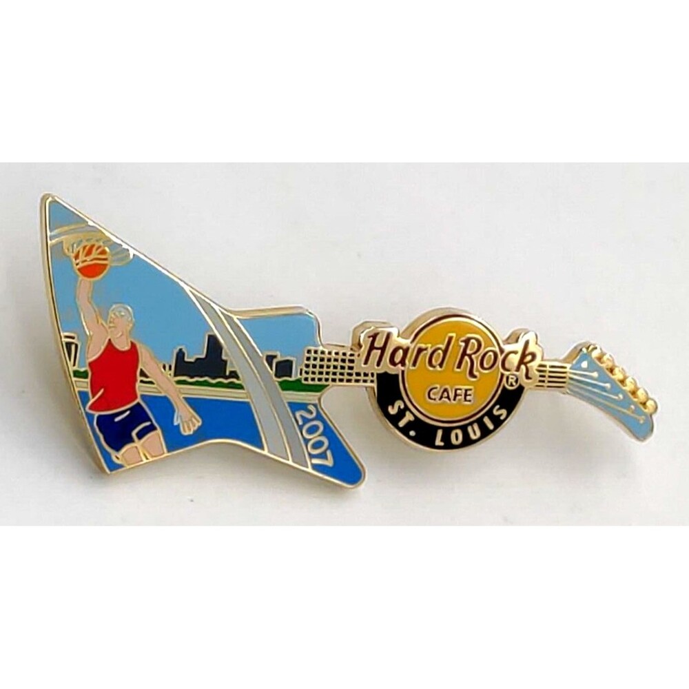 HARD ROCK CAFE HAT LAPEL SCATTER PIN 2007 ST. LOUIS BASKETBALL
